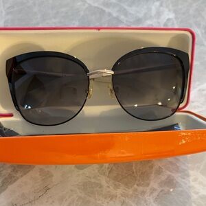 Kate Spade Black Sunglasses with Gold Accent